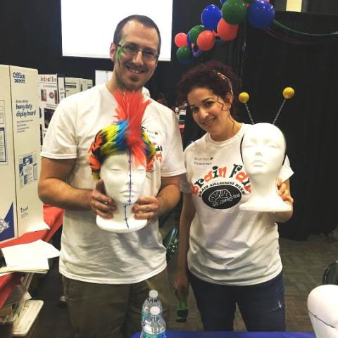 Travis and Eli at the Brain Fair